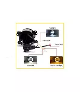 Jeep Wrangler (JK) 2007-2018 Προβολείς Ομίχλης LED  4" Ιντσών Με Σύστημα Drl [Halo Ring] 