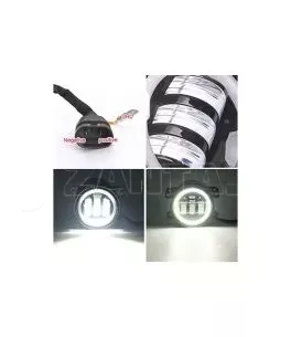 Jeep Wrangler (JK) 2007-2018 Προβολείς Ομίχλης LED  4" Ιντσών Με Σύστημα Drl [Halo Ring] 