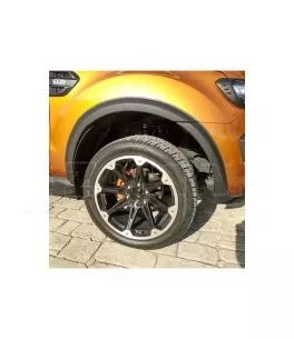 Ford Ranger T7 2016-2019 Φρύδια Τροχών Mαύρα Λεπτά (Slim) 