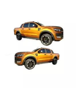 Ford Ranger T7 2016-2019 Φρύδια Τροχών Mαύρα Λεπτά (Slim) 