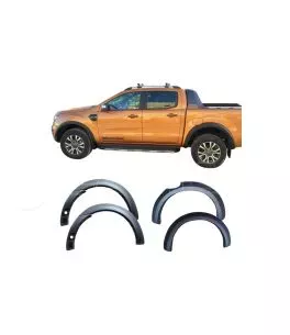 Ford Ranger T8 2019-2022 (WildTrak) Φρύδια Τροχών Mαύρα Λεπτά (Slim) Με Τρύπα Για Σένσορα 