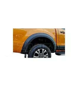 Ford Ranger T8 2019-2022 (WildTrak) Φρύδια Τροχών Mαύρα Λεπτά (Slim) Με Τρύπα Για Σένσορα 
