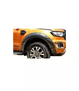 Ford Ranger T8 2019-2022 Φρύδια Τροχών Μαύρα με Διακοσμητικές Βίδες (Modified) Με Τρύπα Για Σένσορα 
