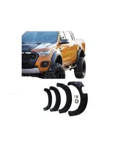 Ford Ranger T8 2019-2022 Φρύδια Τροχών Μαύρα με Διακοσμητικές Βίδες (Modified) Με Τρύπα Για Σένσορα 