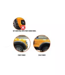 Ford Ranger (T9) 2023+ Φρύδια Τροχών (Modified Type) / XLT - Limited 