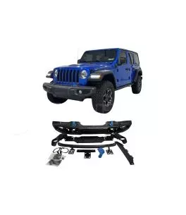 Jeep Wrangler (JL) 4xe 2021+ Μπροστά Προφυλακτήρας 10th Anniversary (Long) Με Μπλε Γάντζους 