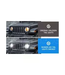 Jeep Wrangler JL 2018+ Φώτα Πορείας LED Με Βάση - [Full Angel Eyes] 