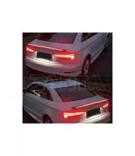 Αεροτομή Πορτ Παγκάζ Για Audi A3 8VS Sedan 12-20 GT Look Με Dynamic Led Flash/Stop Μαύρο Γυαλιστερό Από Abs Πλαστικό 