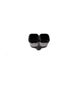 Μπούκα εξάτμισης διπλή μαύρο - ασημί lampa 6000.9 TS9 