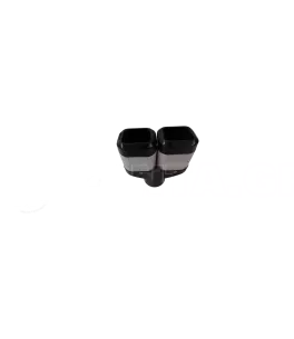 Μπούκα εξάτμισης διπλή μαύρο - ασημί lampa 6000.9 TS9 