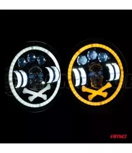 ΠΡΟΒΟΛΕΑΣ ΕΡΓΑΣΙΑΣ ΣΤΡΟΓΓΥΛΟΣ LED SKULL 5.500lm 936V 60W 6.000K -Φ170x170x65mm 4 ΧΡΗΣΕΩΝ ΑΜΙΟ - 1 ΤΕΜ. 