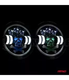 ΠΡΟΒΟΛΕΑΣ ΕΡΓΑΣΙΑΣ ΣΤΡΟΓΓΥΛΟΣ LED SKULL 5.500lm 936V 60W 6.000K -Φ170x170x65mm 4 ΧΡΗΣΕΩΝ ΑΜΙΟ - 1 ΤΕΜ. 