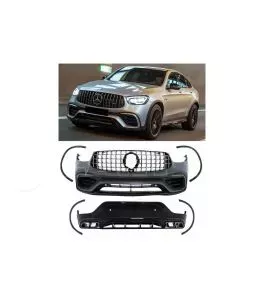 Body Kit Για Mercedes-Benz GLC Coupe Facelift C253 Sport Line (2020+) GLC63Amg Look Με Προφυλακτήρες, Μάσκα, Μπούκες, Προεκτάσει 