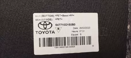 Κάλυμμα Ρεζέρβας από Toyota Yaris - 647710D150B0 