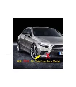 Τριμ Προφυλακτήρα Εμπρός Για Mercedes-Benz A-Class W177 19+ Μαύρο Γυαλιστερό Σετ 4 Τεμαχίων 