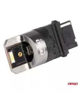 ΛΑΜΠΑΚΙΑ P27W 12/24V 6.000K 2SMD LED FULL CAN-BUS ΛΕΥΚΟ PRO SERIES AMIO - 2 Τεμ. 