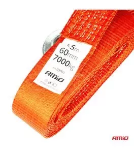 ΙΜΑΝΤΑΣ ΡΥΜΟΥΛΚΗΣΗΣ TOW ROPE 60mm 7000KG 5m ΚΟΚΚΙΝΟ AMIO - 1 τεμ. 