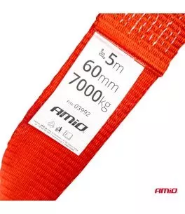 ΙΜΑΝΤΑΣ ΡΥΜΟΥΛΚΗΣΗΣ TOW ROPE H+U 60mm 7000KG ΚΟΚΚΙΝΟ AMIO - 1 τεμ. 