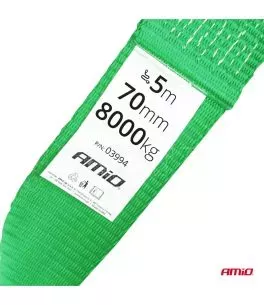 ΙΜΑΝΤΑΣ ΡΥΜΟΥΛΚΗΣΗΣ TOW ROPE H+U ΠΡΑΣΙΝΟ 75mm 8000KG 5m AMIO - 1 τεμ. 