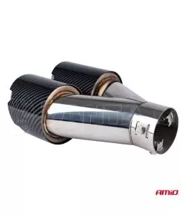 ΑΚΡΟ (ΜΠΟΥΚΑ) ΕΞΑΤΜΙΣΗΣ ΔΙΠΛΗ ΑΠΟΛΗΞΗ MT-029C RIGHT AKR ΧΡΩΜΙΟ/CARBON Φ32-52 245x(89χ2)mm AMIO - 1 τεμ. 