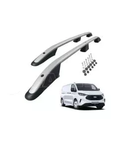 ΠΑΡΑΛΛΗΛΕΣ ΜΠΑΡΕΣ ΟΡΟΦΗΣ ΑΛΟΥΜΙΝΙΟΥ ELEGANCE L1 ΓΙΑ FORD TOURNEO CUSTOM 2023+ ΜΕΓΙΣΤΟ ΒΑΡΟΣ ΦΟΡΤΙΟΥ 75KG OMTEC - 2 TEM. 