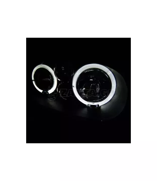 Μπροστινά Φανάρια Set Για Vw Golf IV (4) 97-03 Angel Eyes Μαύρα H1/H1/P21W JunYan