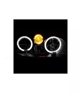 Μπροστινά Φανάρια Set Για Vw Golf IV (4) 97-03 Angel Eyes Μαύρα H1/H1/P21W JunYan 