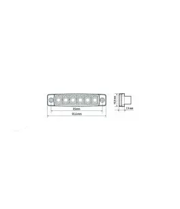 ΦΩΣ ΟΓΚΟΥ 932V 6 LED ΛΕΥΚΟ ΔΙΑΦΑΝΟ 95,6x19,8mm ΜΕ ΕΓΚΡΙΣΗ ΤΥΠΟΥ E148 LAMPA -  1 Τεμ. 