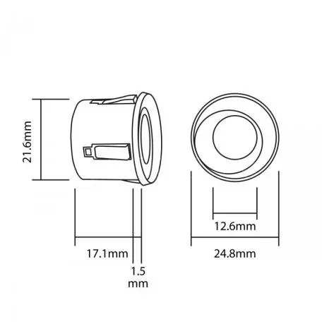 Einparts ΣΥΣΤΗΜΑ ΠΑΡΚΑΡΙΣΜΑΤΟΣ 12V ΜΕ 4 ΑΙΣΘΗΤΗΡΕΣ (ΜΠΛΕ) 22mm ΚΑΙ BUZZER (ΜΟΝΟ ΗΧΟΣ) EINPARTS - 1 σετ. BUZZER-20/EIN 