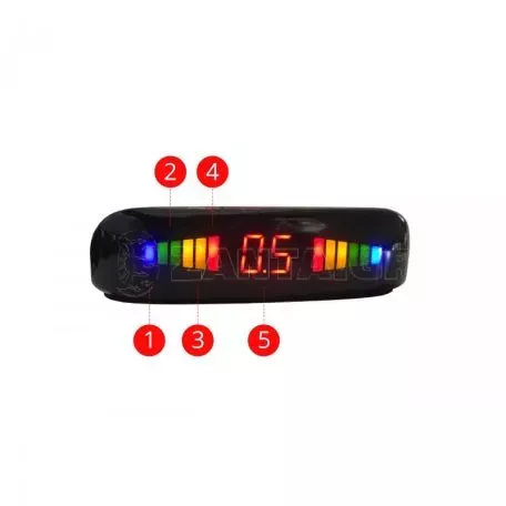 Einparts ΣΥΣΤΗΜΑ ΠΑΡΚΑΡΙΣΜΑΤΟΣ 12V ΜΕ 4 ΑΙΣΘΗΤΗΡΕΣ (ΚΟΚΚΙΝΟ) 22mm ΚΑΙ ΟΘΟΝΗ LED EINPARTS - 1 σετ. EPP5400-33/EIN 