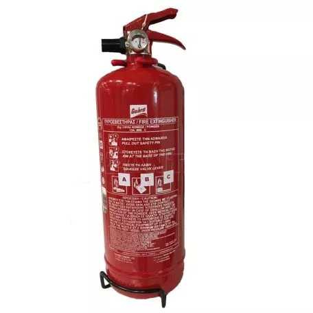 Πυροσβεστήρας Ξηράς Κόνεως 2Kg Με Μανόμετρο 13Α 89Β C Guard 
