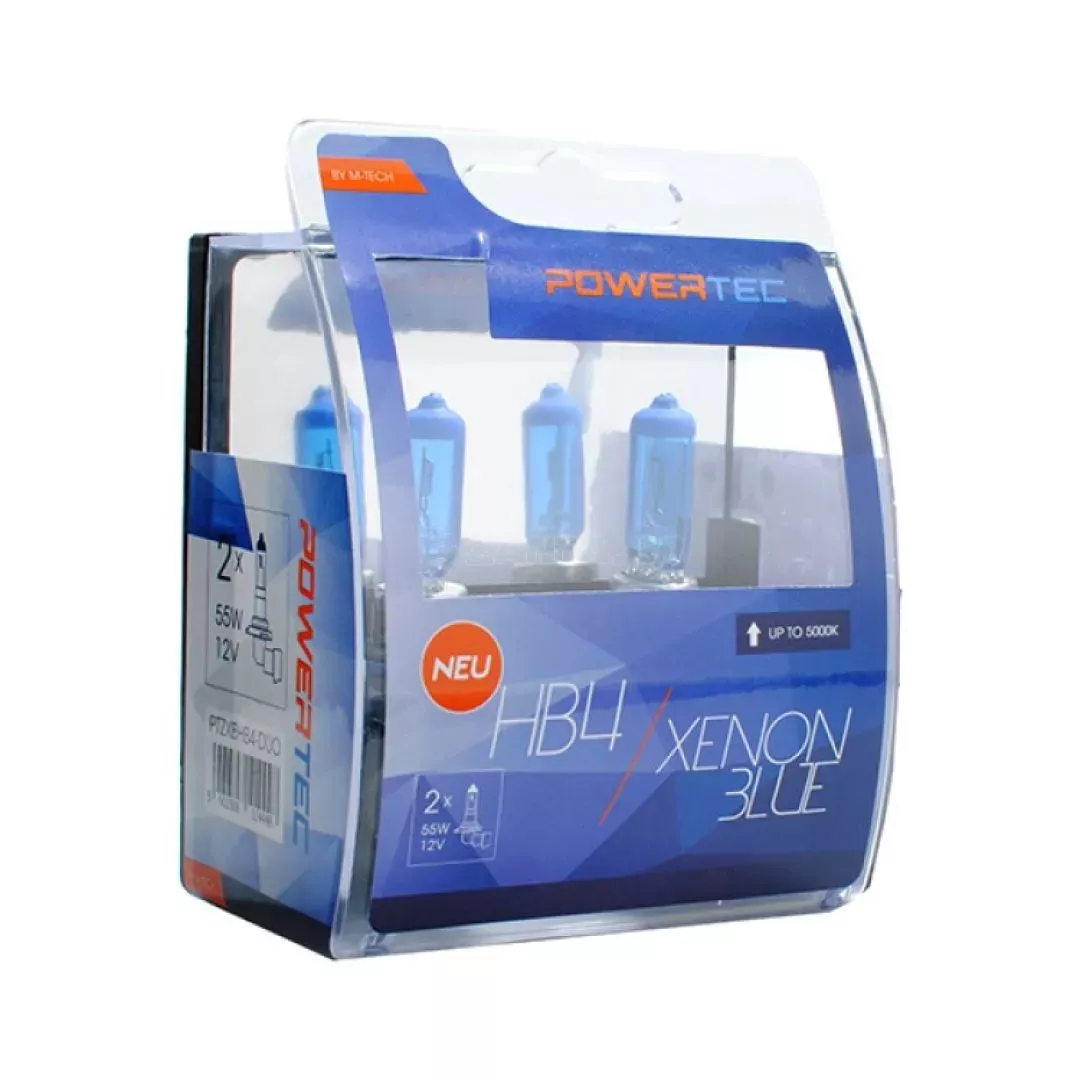 M-tech HB4 12V 55W P22d 5.000K POWERTEC XENON BLUE 2ΤΕΜ. M-TECH PTZXBHB4-DUO/MT