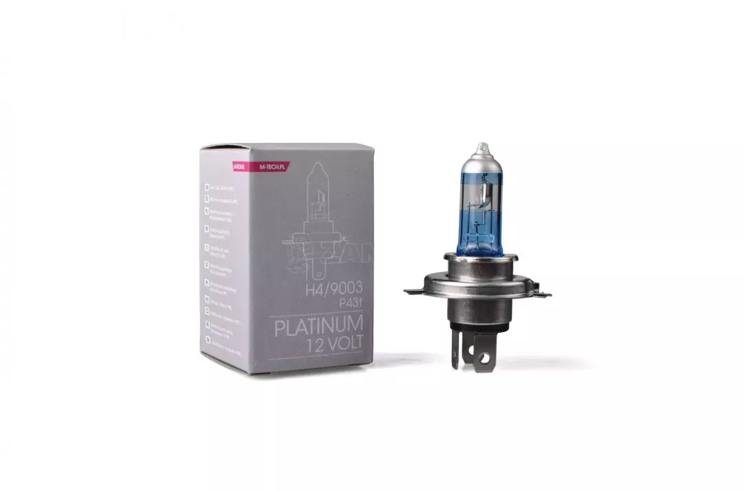 M-tech H4 12V 60/55W P43t-38 COLOR PLATINUM 1ΤΕΜ. M-TECH ZPT4/MT