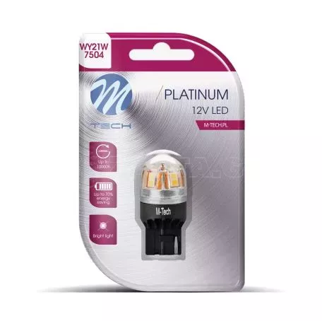 M-tech W21W (T20) 12/24V W3x16d 15x2835SMD LED CAN-BUS ΠΟΡΤΟΚΑΛΙ PLATINIUM M-TECH -   1 ΤΕΜ LB828Y-01B/MT 