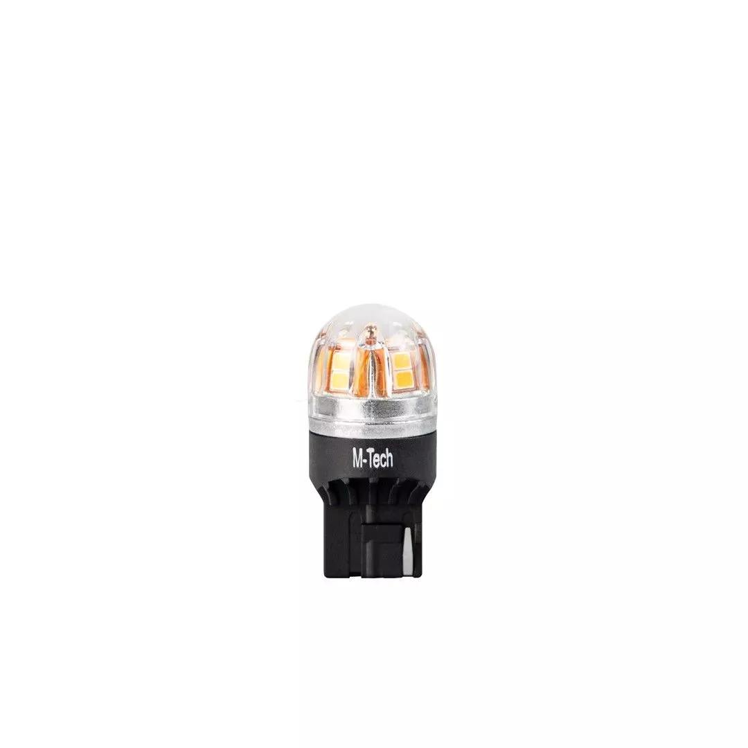 M-tech W21W (T20) 12/24V W3x16d 15x2835SMD LED CAN-BUS ΠΟΡΤΟΚΑΛΙ PLATINIUM M-TECH - 1 ΤΕΜ LB828Y-01B/MT
