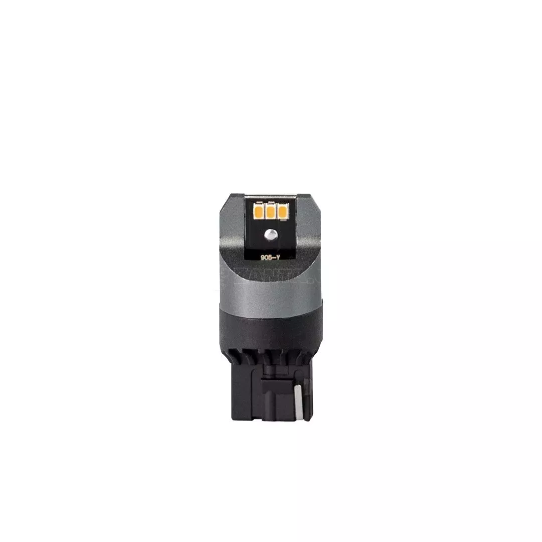M-tech WY21W (T20) 12/24V W3x16d 6xSMD3020 CAN-BUS ΠΟΡΤΟΚΑΛΙ LIMITED BLACK BLISTER M-TECH - 1 Τεμ. LB844Y-01B/MT