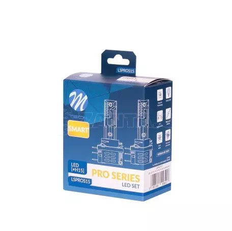 M-tech ΛΑΜΠΑ LED H15 12V IP65 6.000K 4.600lm LED SET PRO SMART SERIES M-TECH - 2 ΤΕΜ. LSPROS15/MT 