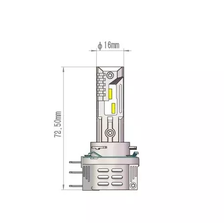 M-tech ΛΑΜΠΑ LED H15 12V IP65 6.000K 4.600lm LED SET PRO SMART SERIES M-TECH - 2 ΤΕΜ. LSPROS15/MT 