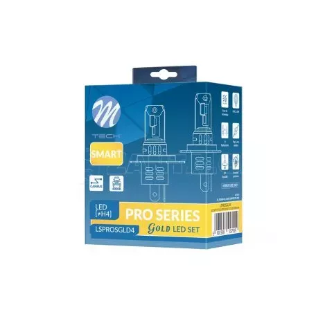 M-tech ΛΑΜΠEΣ LED H4 12V 4.000K 52W 4.300lm LED CANBUS CSP5730 PRO SMART SERIES  M-TECH - 2 ΤΕΜ. LSPROSGLD4/MT 