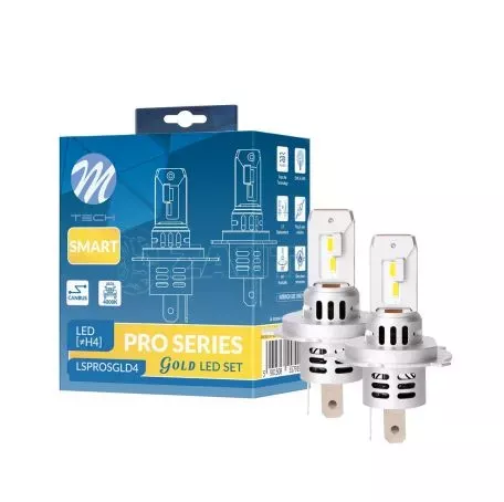 M-tech ΛΑΜΠEΣ LED H4 12V 4.000K 52W 4.300lm LED CANBUS CSP5730 PRO SMART SERIES  M-TECH - 2 ΤΕΜ. LSPROSGLD4/MT 