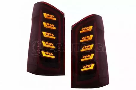Πισινά Φανάρια Set Για Mercedes-Benz Vito W447 14+ Maybach Look Full Led Bar & Led Signal Dynamic Κόκκινο/Crystal Carner 