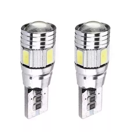 Λάμπες Led T10 12volt 6 Smd Led Canbus Λευκό Φως Canbus 600407 2 Τεμάχια 