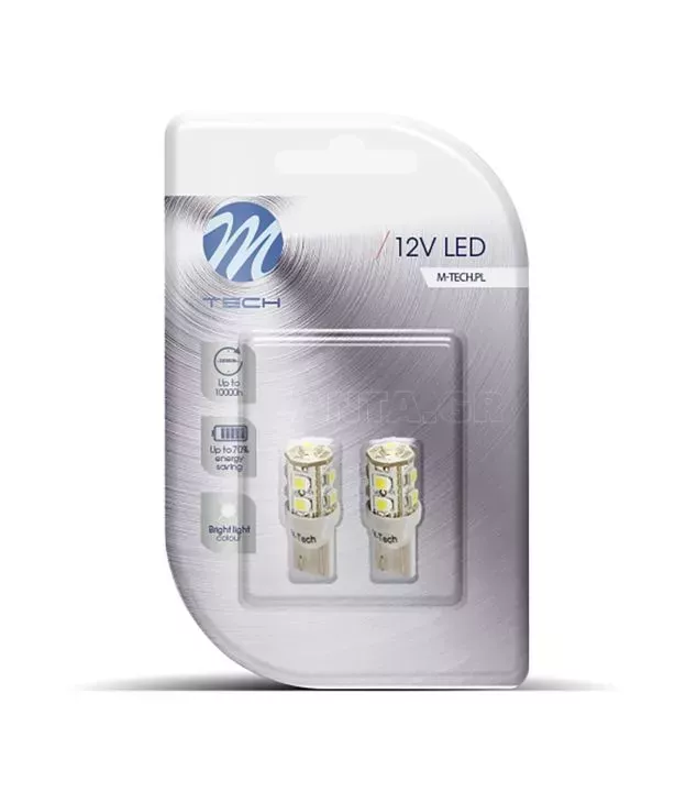 T10 W5W 12V W2,1x9,5d LED 9xSMD3528 ΜΠΛΕ (ΚΑΡΦΩΤΟ ΑΚΑΛΥΚΟ) BLISTER 2ΤΕΜ. M-TECH