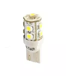 T10 W5W 12V W2,1x9,5d LED 9xSMD3528 ΜΠΛΕ (ΚΑΡΦΩΤΟ ΑΚΑΛΥΚΟ) BLISTER 2ΤΕΜ. M-TECH 