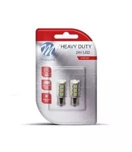 R5W/R10W 24V 5,9W BA15s LED 24xSMD5050 ΛΕΥΚΟ (ΜΟΝΟΠΟΛΙΚΟ) BLISTER 2ΤΕΜ. M-TECH 