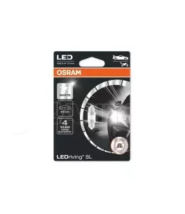 Λάμπα Led Σωληνωτή 31mm C5W SV8.5-8 12volt 1 watt 6000k Osram 6438DWΡ-01Β 1 Τεμάχιο 