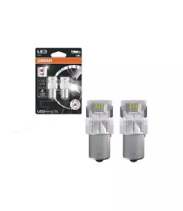 Λάμπες Led P21W Μονοπολικές BA15S 12volt 1.4 watt Κόκκινες Osram 7506DRP-02B 2 Τεμάχια 