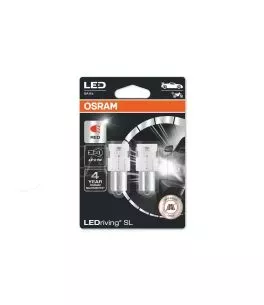 Λάμπες Led P21W Μονοπολικές BA15S 12volt 1.4 watt Κόκκινες Osram 7506DRP-02B 2 Τεμάχια 