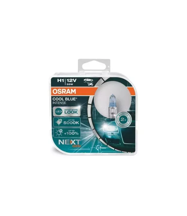 Λάμπες Αλογόνου H1 12V 55w Cool Blue Intense Next Generation Osram 64150CBN-HCB 2 Τεμάχια