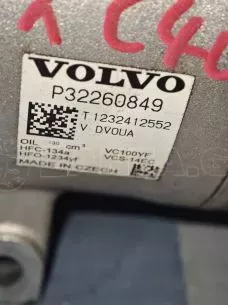ΚΟΜΠΡΕΣΕΡ A/C – P32260849 – VOLVO XC 40 / XC 60 / S60 / V60 - '08 - ’21. 